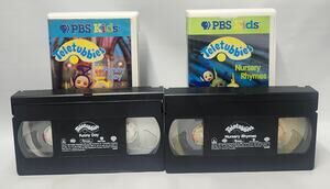 Vintage Teletubbies VHS Lot 2 Funny Day Nursery Rhymes PBS Kids